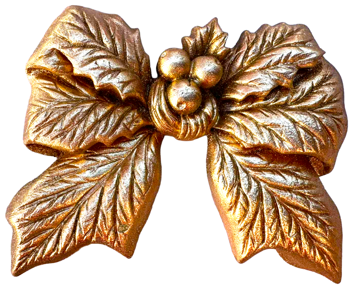 Delicata Decoratiune Comestibila Floarea Craciunului - Dimensiune 7,5 cm Gust Dulce Si Aspect Auriu