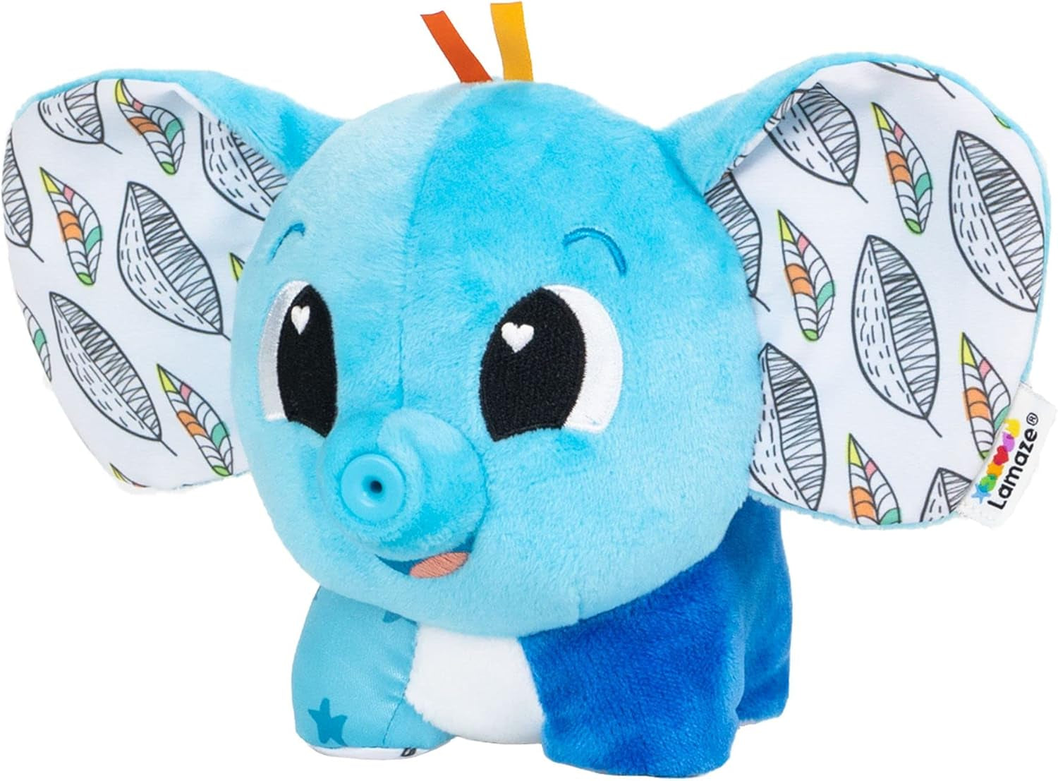 LAMAZE Puffaboo elefant, jucărie pentru nou-născuți, jucărie senzorială pentru copii, cadou pentru noii părinți, jucărie de dezvoltare pentru băieți și fete de la 3 luni, L27467 Jucarii Bebe Naty Shop Modern