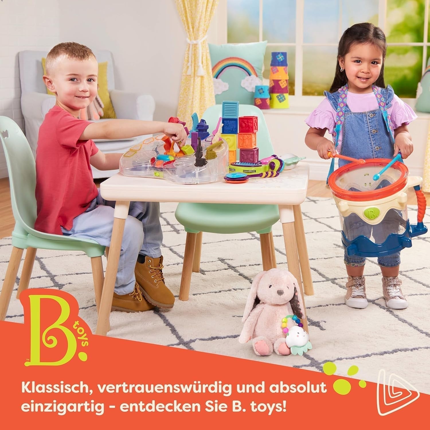 B. toys - Jucărie pentru copii pentru scaun înalt - Jucărie cu ventuză cu muzică, lumini, sunete - Jucărie senzorială - Jucărie pentru copii cu activitate motorie - de la 6 luni - Whirly Pop Jucarii Bebe Naty Shop
