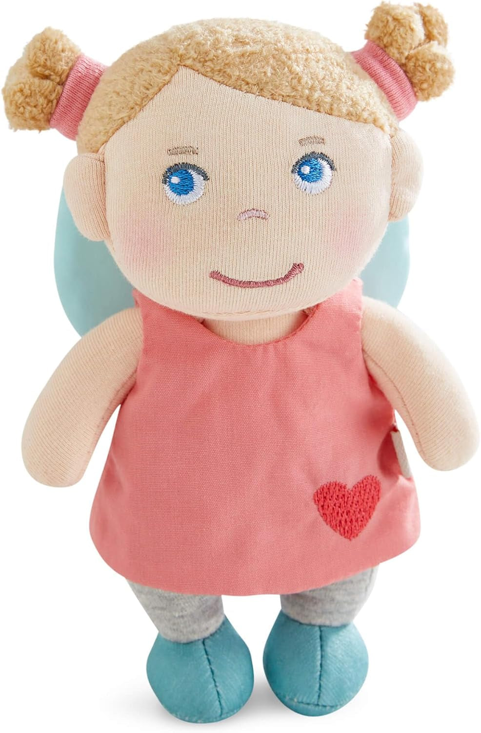 HABA Schutzengel Lore – Kuscheliges Stoffpüppchen (15 cm), perfektes Willkommensgeschenk für Babys & Kleinkinder – Waschbar bei 30 °C – 2011870001