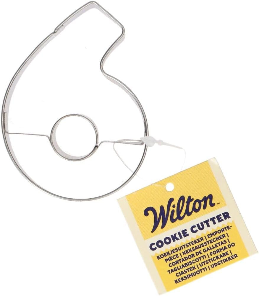 Formă de biscuiți Wilton Numărul 6: Set de forme de biscuiți din oțel inoxidabil pentru fursecuri și biscuiți: Forme de biscuiți cu numere și litere - 7,5 cm