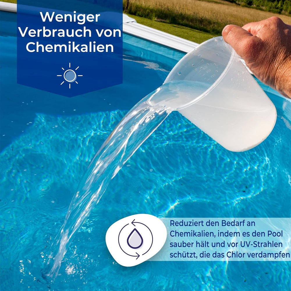 Gre CPROV510 - Prelată de vară pentru piscine ovale cu dimensiunea de 500 x 350 cm, culoare albastră