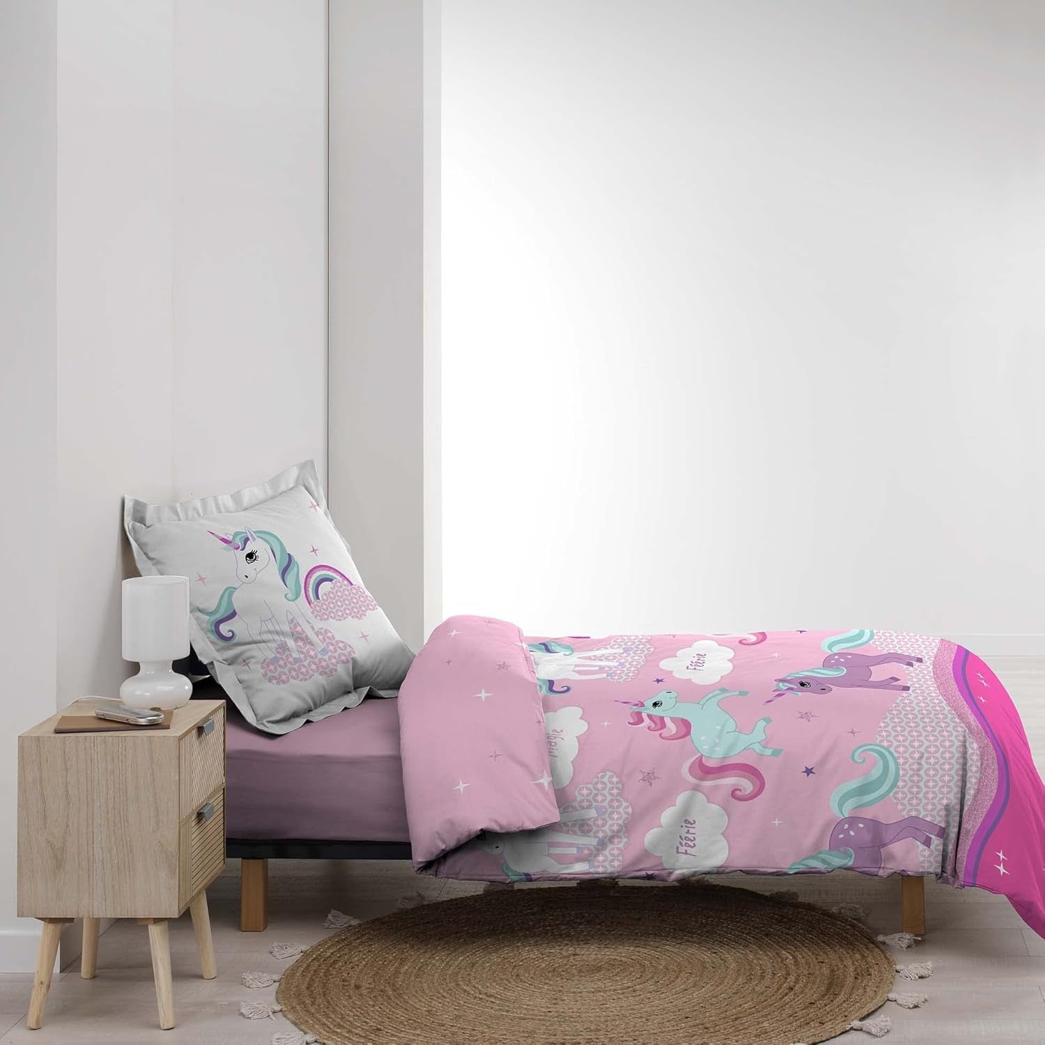 Lenjerie de pat Unicorn cu față de pernă, bumbac Lenjerie de pat - copii Naty Shop