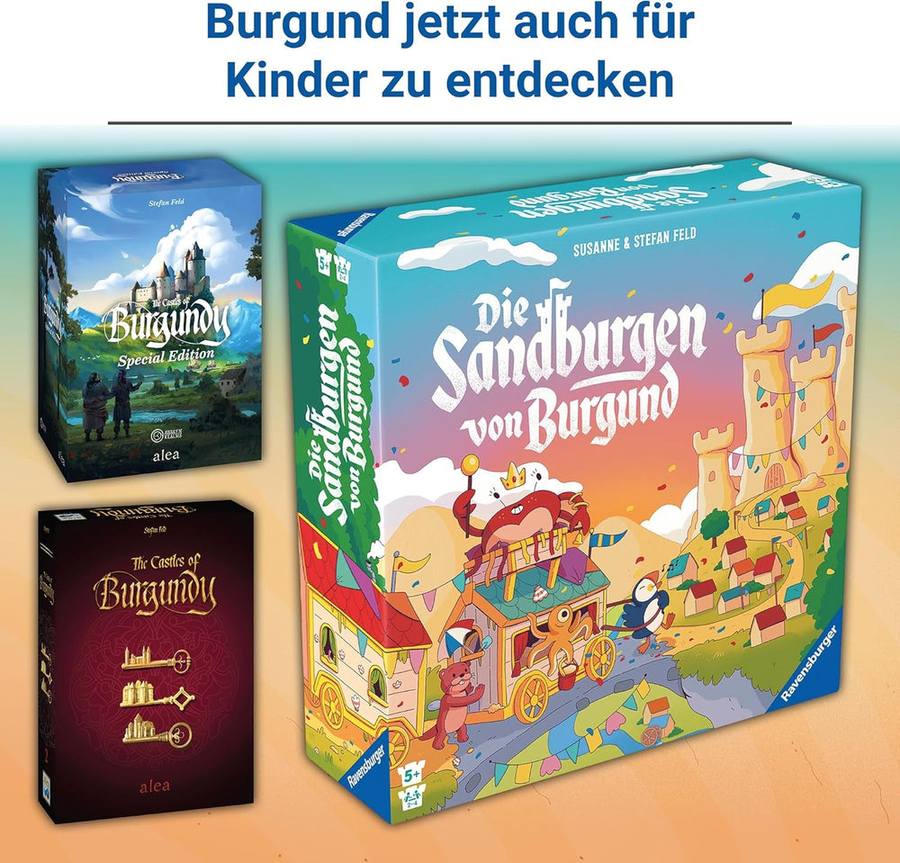 Ravensburger 24687 Castelele de nisip din Burgundia - Joc pentru copii de la 5 ani, pentru 2-4 jucători