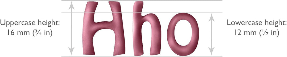 106M001 Forme de biscuiți Jem Alphabet pentru decorarea torturilor și a torturilor din zahăr, asortate, plastic, fildeș, 2 x 2 x 2 cm, set de 64 de piese
