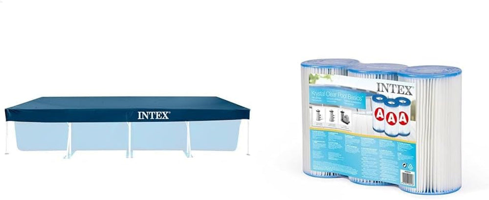 Intex 28038 - Prelată pentru piscine dreptunghiulare supraterane, PVC, albastră, 300x200 cm