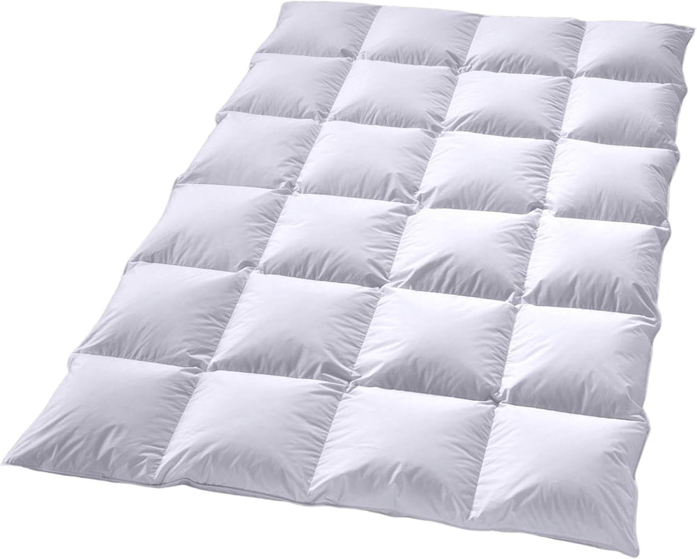 Plapumă din puf Billerbeck Martina® - Plapumă 135 X 200 Cm - Plapumă pentru toate anotimpurile - Potrivit pentru alergici - 90% puf de gâscă, 10% pene de gâscă - Alb Plapumi si pilote Naty Shop