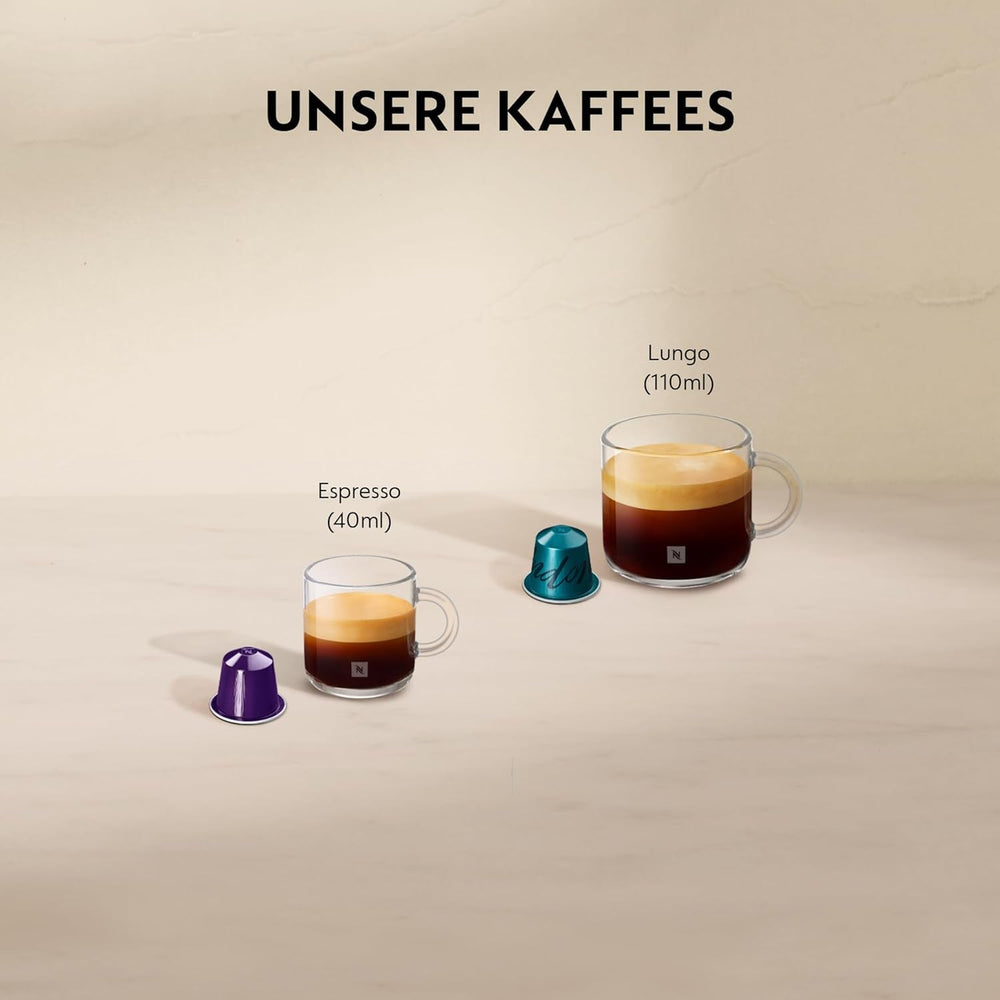 Espressor cu capsule Nespresso De'Longhi EN 80.B Inissia, pompă de înaltă presiune și funcție de economisire a energiei, oprire automată după 9 minute, volum cană pentru espresso și lungo, rezervor de apă de 0,7 l, negru