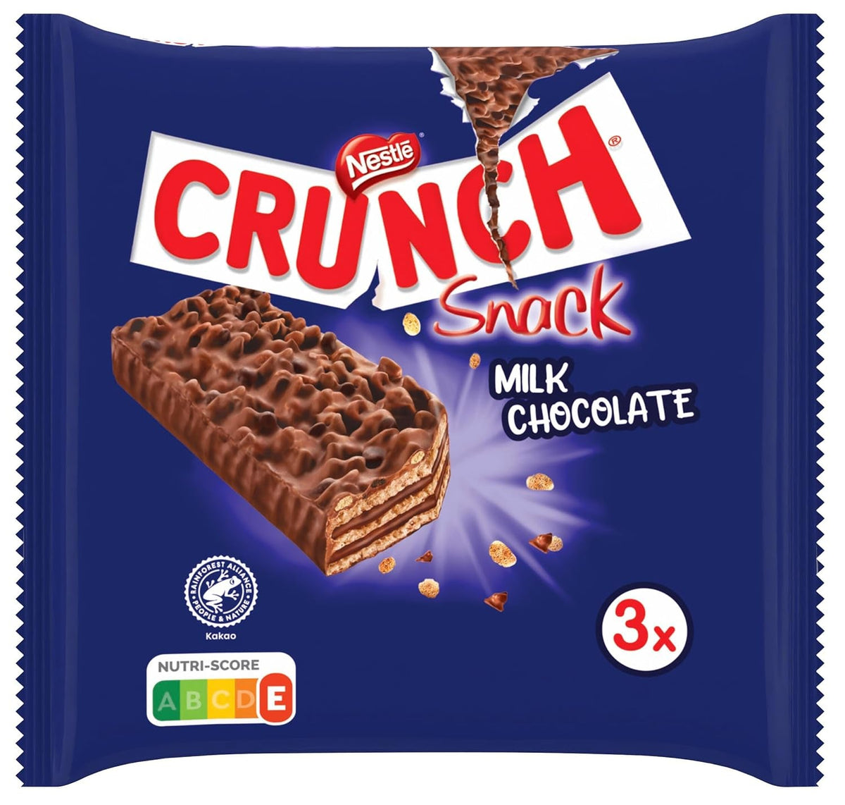 Nestlé Milk Bar, Baton crocant de ciocolată cu ciocolată cu lapte și cereale, pachet de 9 (3 x 33g fiecare)