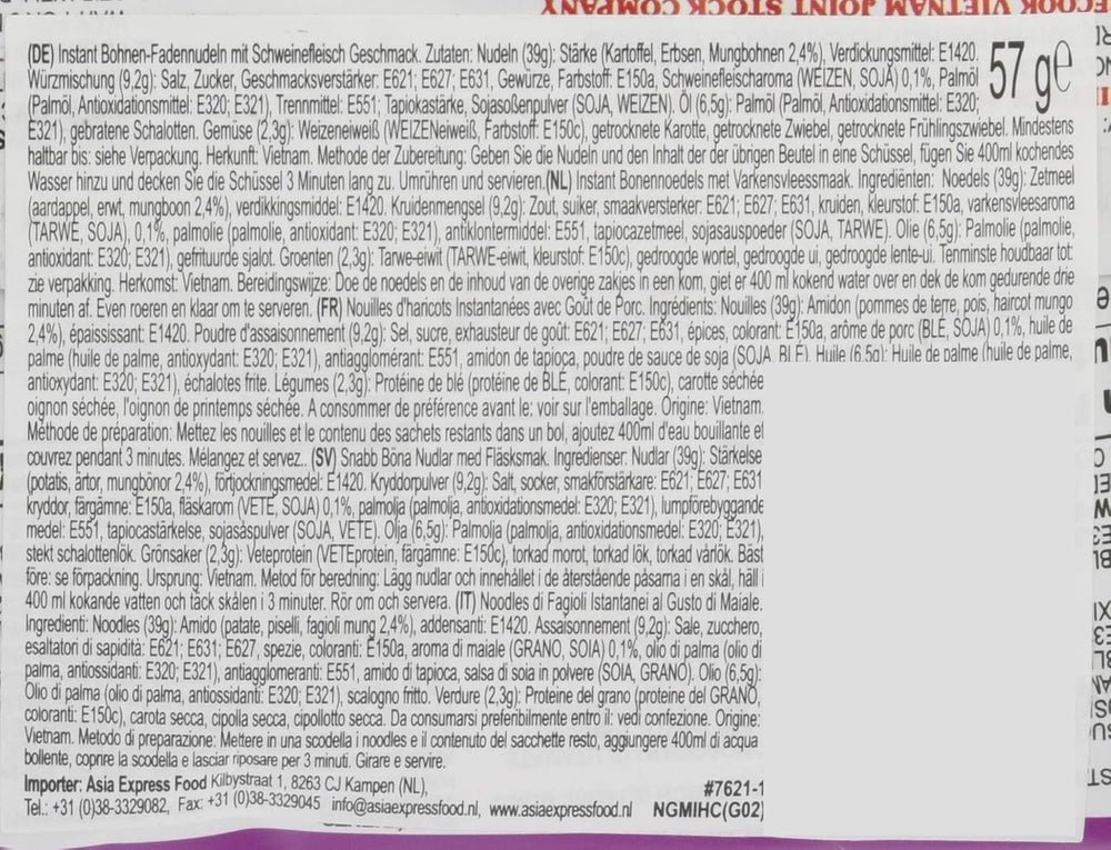 - Tăiței instant din sticlă GD cu carne de porc - (1 x 57g)