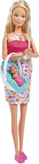 Simba 105733480 - Steffi Love Baby Bliss, Păpușă însărcinată cu bebeluș și sunete grozave, accesorii pentru bebeluși și marsupiu