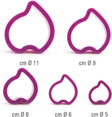 0803022 Set de forme pentru biscuiți Lily, 5 piese, Plastic, Violet, 11,5 x 11,5 x 3 cm