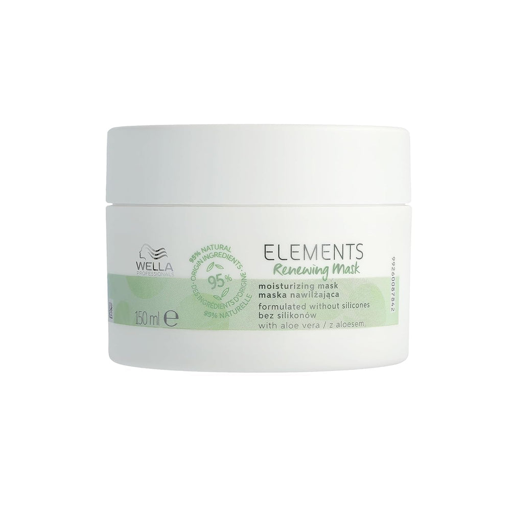 Wella Professionals Elements - îngrijire naturală pentru păr uscat, deteriorat și scalp sensibil - balsam, mască și spray fără clătire cu antioxidanți și esență de măsline Masca de par Naty Shop Mască de păr