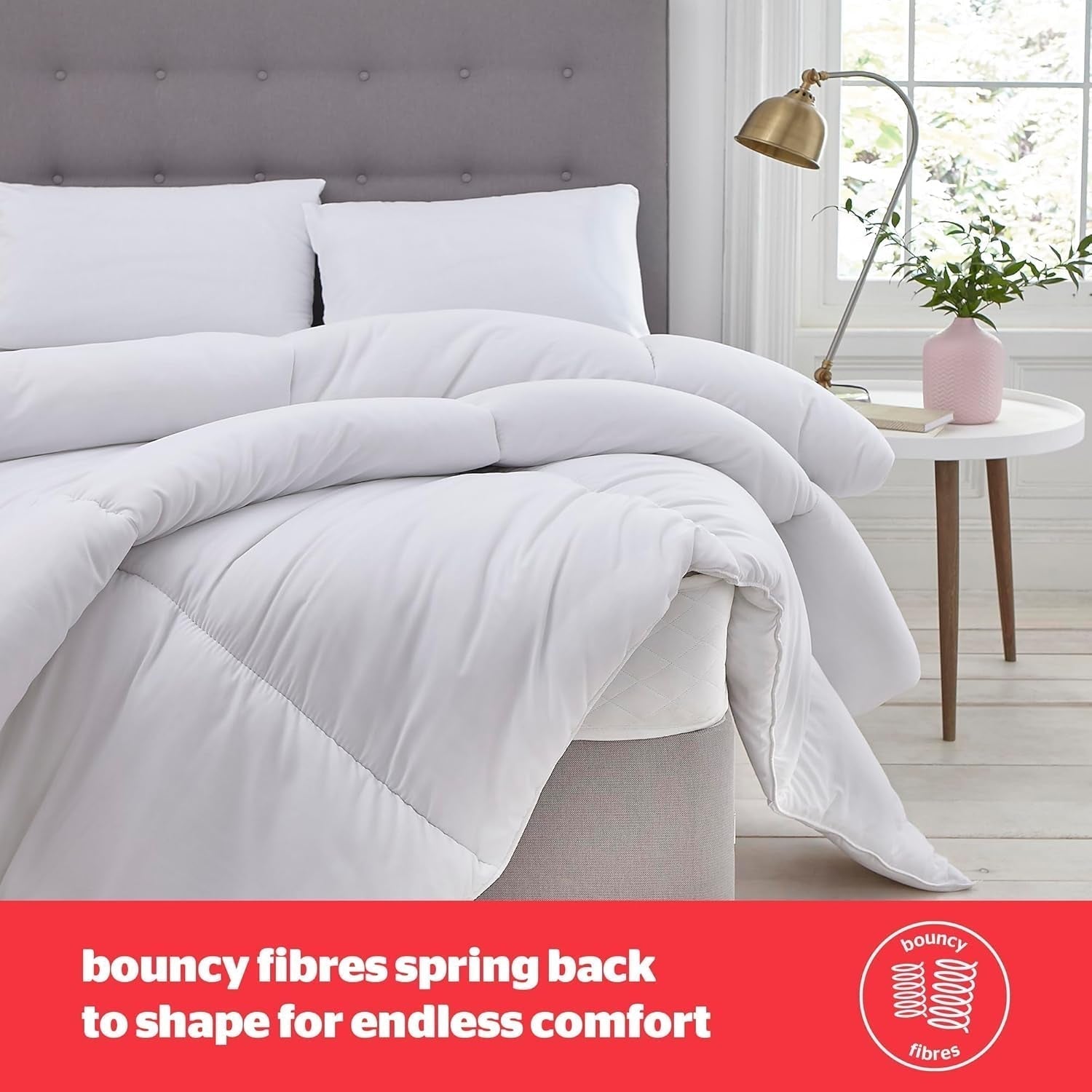 Plapumă Silentnight bounceback, 13,5 tog, king size, țesătură din amestec de bumbac, alb, king size Plapumi si pilote Naty Shop