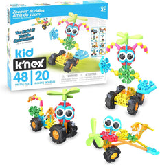 K'NEX Kid Zoomin' Buddies 20 Modell | Kinder-Bastelset mit 48 Teilen | Lernspielzeug für Kinder, lustiges und farbenfrohes Bauspielzeug für Jungen und Mädchen, Konstruktionsspielzeug ab 3 Jahren |