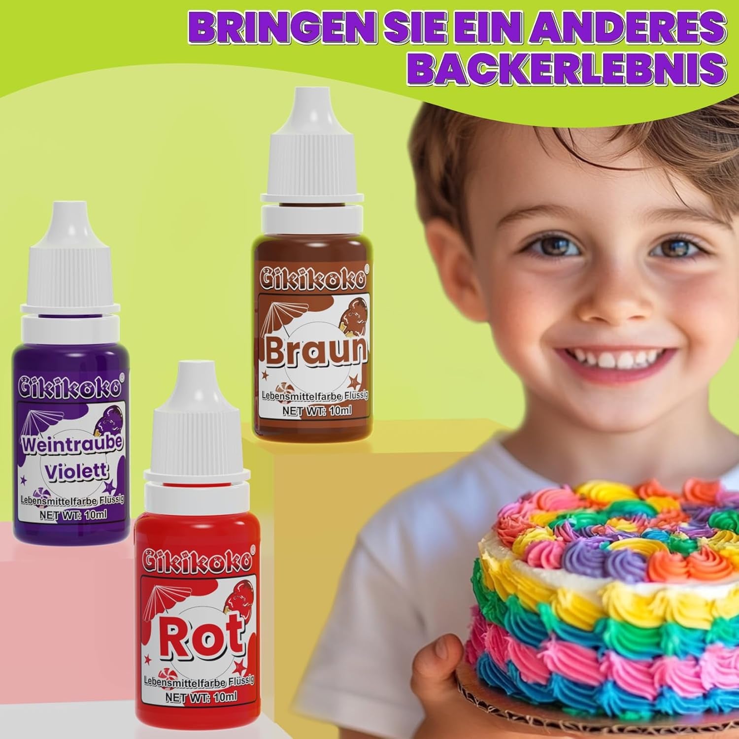 Coloranti alimentari lichizi sau gel, diverse marimi si culori Naty Shop