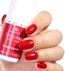 Oja UV alessandro Striplac Red Paradise – Delicată și de lungă durată – Îndepărtare ușoară datorită tehnologiei de îndepărtare – Vegană și fără cruzime – 8 ml