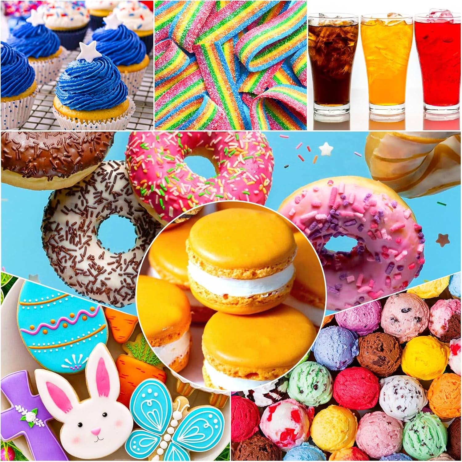 Coloranti alimentari lichizi, concentrati, pentru prajituri Naty Shop
