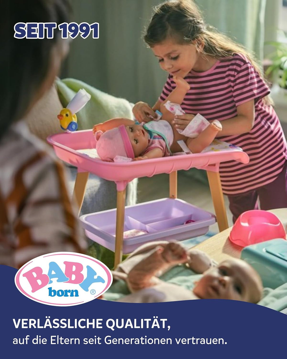 Păpușă BABY Born Mermaid - 43 cm - Păr de înaltă calitate cu șuvițe colorate - Aripioară coadă luminoasă - Funcționează cu baterii - Potrivită pentru copii cu vârsta de 3 ani și peste