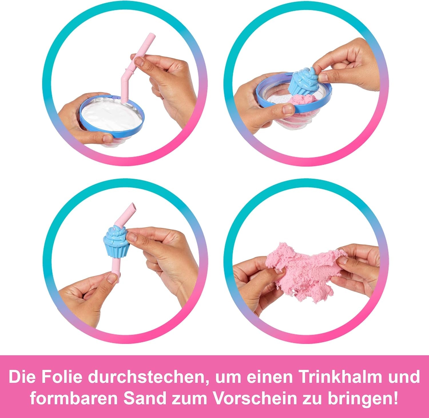 Barbie Pop Reveal Serie Set aus Modepuppe und Zubehör, Treat-Serie, Cool Cupcake Design mit Haustier, 8 Überraschungen inklusive Farbwechsel, JFY61