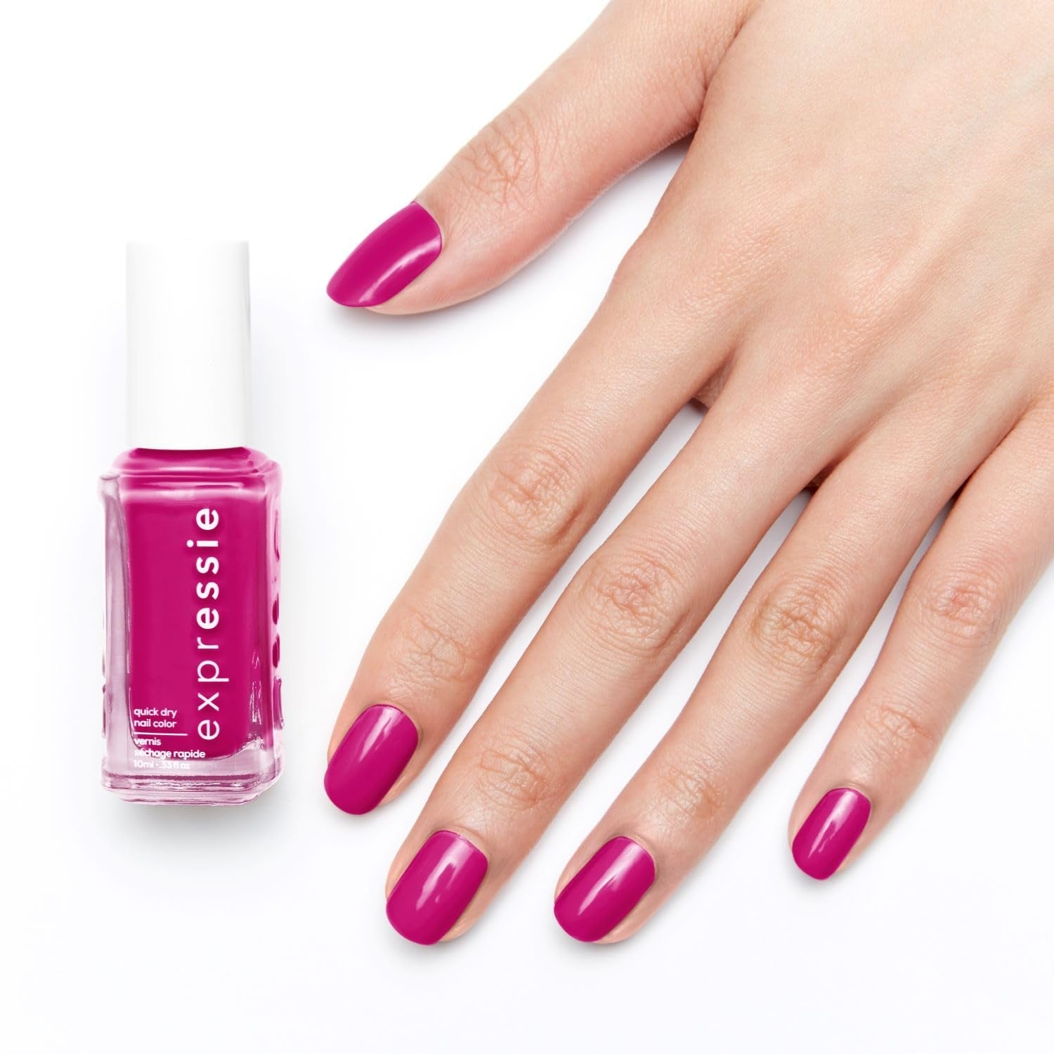 Oja cu uscare rapidă Essie „expressie”, formulă vegană fără ingrediente de origine animală, nr. 545 power moves, roz, 1 x 10 ml