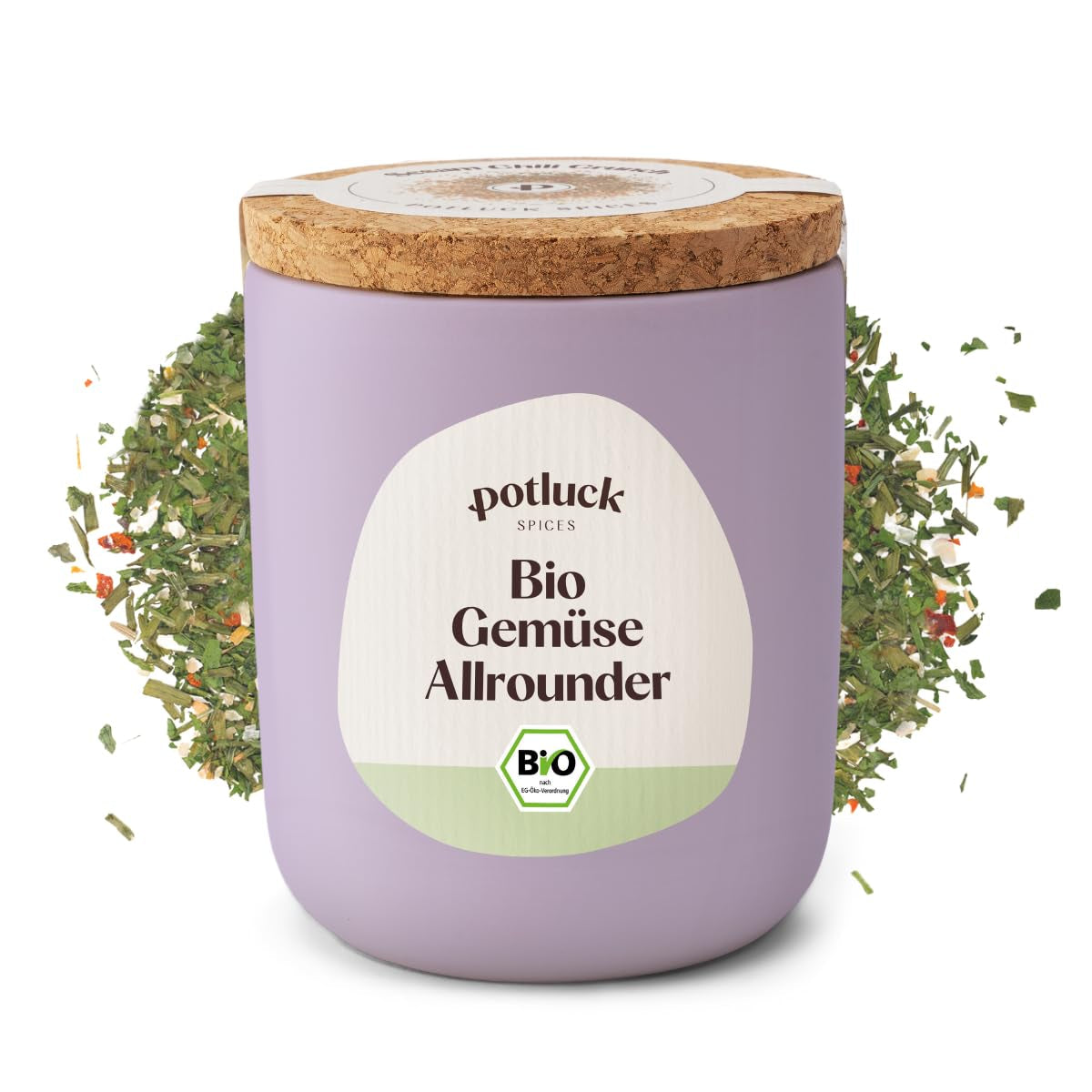 Potluck | Bio Sizilianisches Zitronensalz | Gewürzsalz für Fisch, Meeresfrüchte, Gemüse, Salate und Dressings | 140g im Keramiktopf