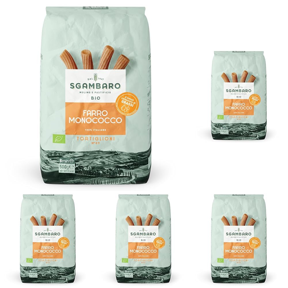 Paste Tortiglioni Organice Nr. 89 - 500g Paste din grâu alac – Conținut scăzut de grăsimi – Sursă de fibre și proteine