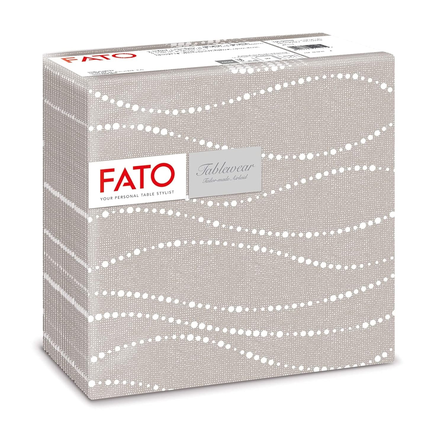 Fato - Șervețele din hârtie uscată, airlaid, efect textil, pachet cu 50 de șervețele, format 40X40 pliate în 4, Tropicana Decor
