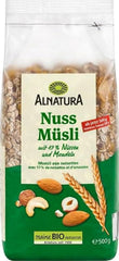 Muesli organic cu nuci, 17% nuci și migdale, 0,5 kg