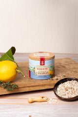 Le Saunier de Camargue Fleur De-Sel Zitrone Thymian in 125 g Dose, Premium Meersalz aus Süd-Frankreich, Ideal als Finishing von Speisen und zum Verfeinern von Gerichten