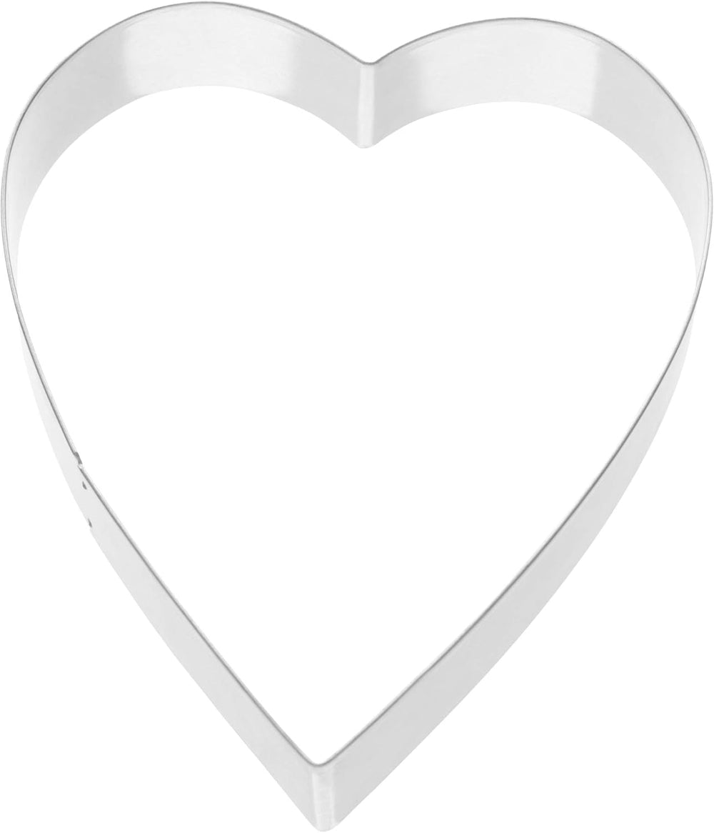Formă originală Kaiser pentru fursecuri din turtă dulce, formă de inimă, 12 x 10 x 2,5 cm, formă pentru fursecuri de Crăciun, oțel inoxidabil, tăiere ușoară și precisă, manevrare sigură și confortabilă