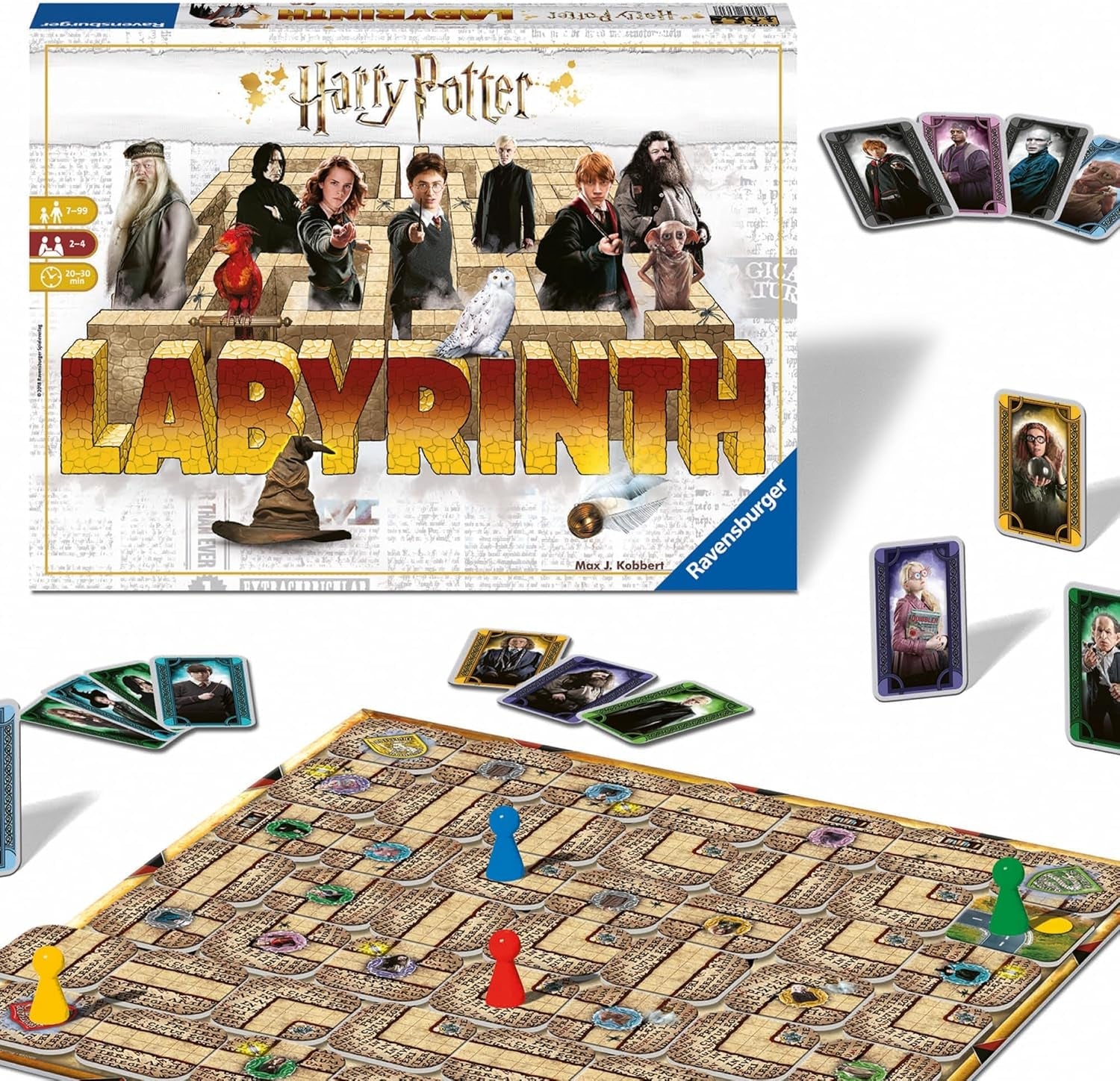Ravensburger Family Game 26955 - Labirintul Nebun - Joc de Petrecere - Joc clasic pentru 2-4 jucători, joc de societate pentru vârste de 7 ani și peste