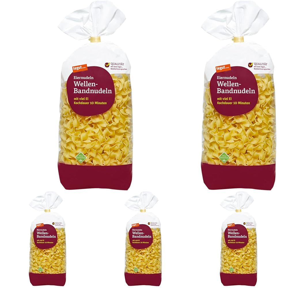 tegut... Tăiței din ou Waves - Tăiței panglică, 1 x 500 g