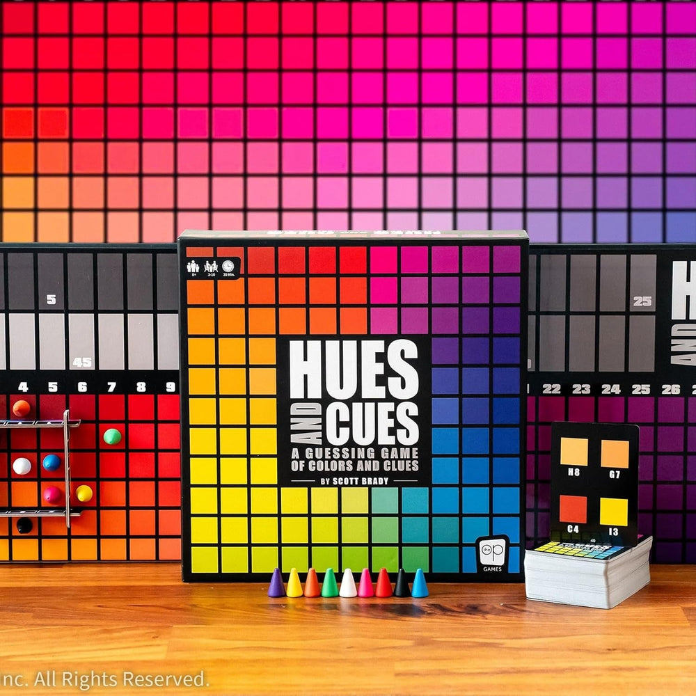 Hues and Cues – Joc de societate pentru seri de jocuri în familie – Joc de petrecere – The OP – Pentru 3-10 jucători – Versiune în limba engleză