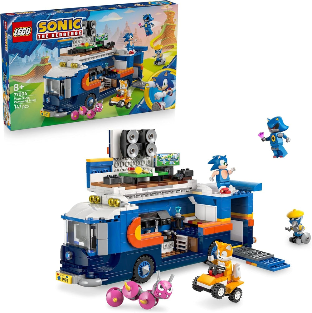 LEGO Sonic the Hedgehog Knuckles vs. Dr. Eggmans Egg Crusher Mech - Kreatives Spielzeug mit 2 Minifiguren, Ringe & Chaos Emeralds - Gamer Geschenk Jungen & Mädchen ab 8 Jahren - 77005