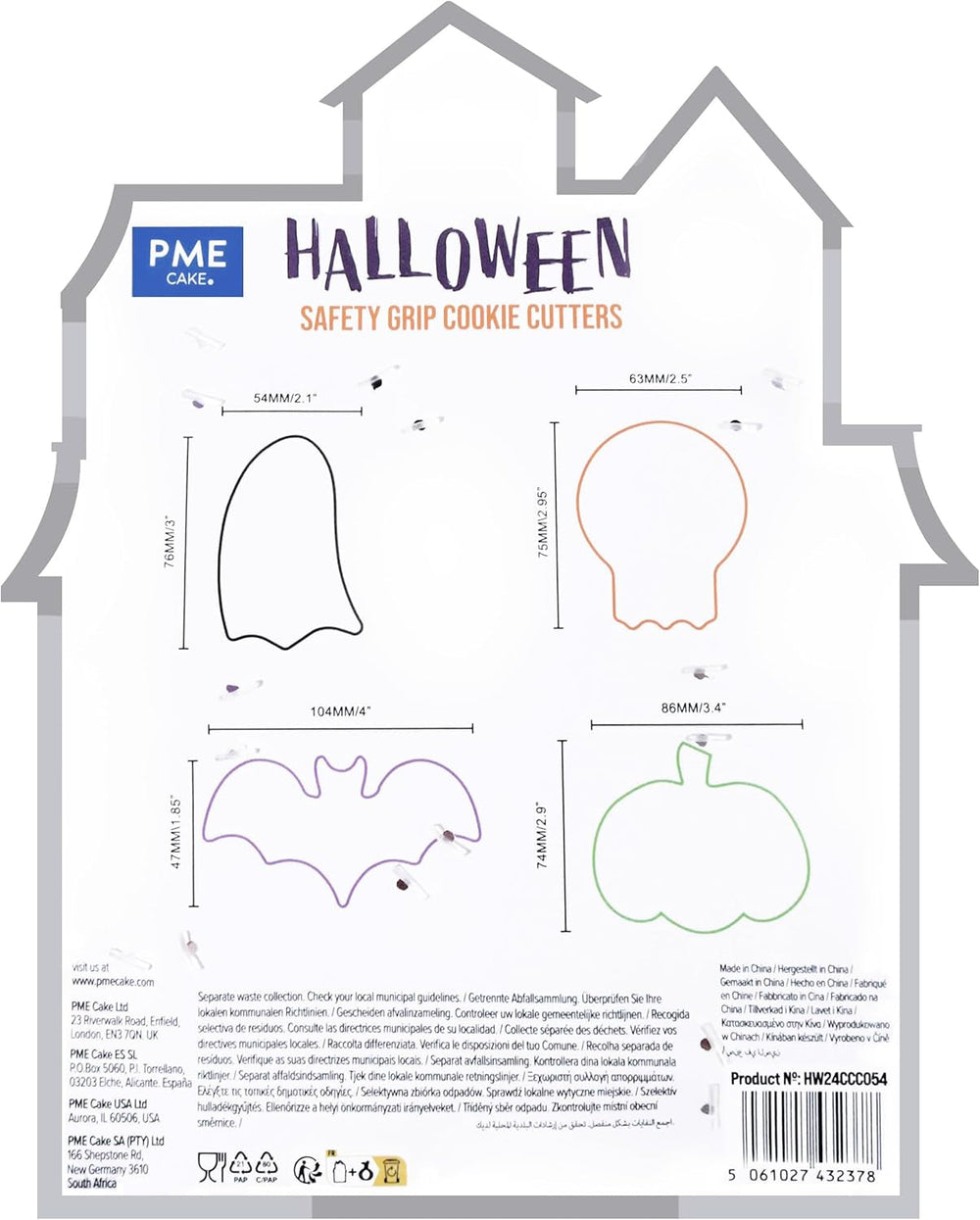 Forme de biscuiți Halloween cu prindere confortabilă (set de 4)