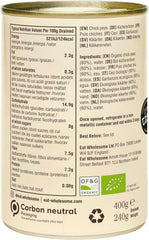 Năut organic Eat Wholesome, 400g (pachet de 12) - Gătit în apă, fără sare adăugată, 100% natural, sursă de proteine, vegan, căptușeală fără BPA și ambalaj neutru din punct de vedere al emisiilor de CO2