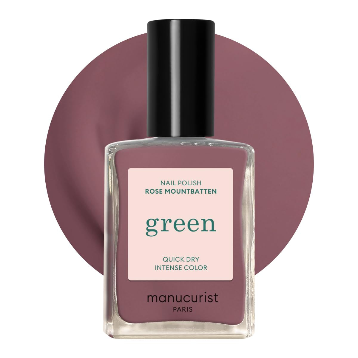 Manucurist Green - Oja Rosy Beige Shell Beige - Oja cu Uscare Rapidă - DIY Nails - Vegană 12-Free - Pe Bază de Plante - Oja - Fabricată în Franța