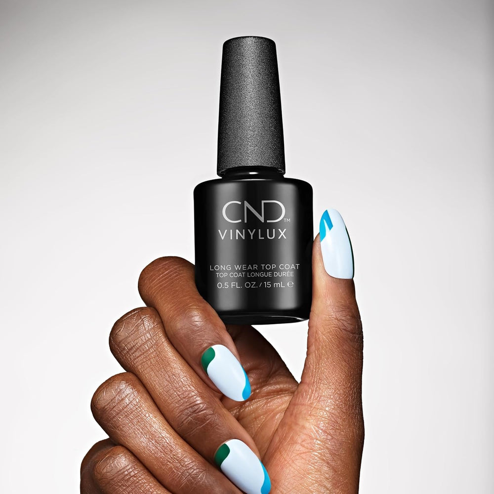 CND Vinylux - Top Coat pentru ojă, aplicare ușoară, rezistă peste o săptămână, formulă cu uscare rapidă, ușor de îndepărtat, protejează ojă, strălucire suplimentară, 15 ml