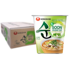 Nong Shim - Instant Cup Nudeln Suppe Soon Veggie - Multipack (12 X 67 GR)