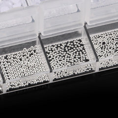 Nail Art Strasssteine 1 Schachtel, Nail Charms, 12 Typen Weiße Perlen Für Nägel, Flatback Rhinestones, Klein Edelstahl-Perlen, Nagel Deko, Nagel Zubehör