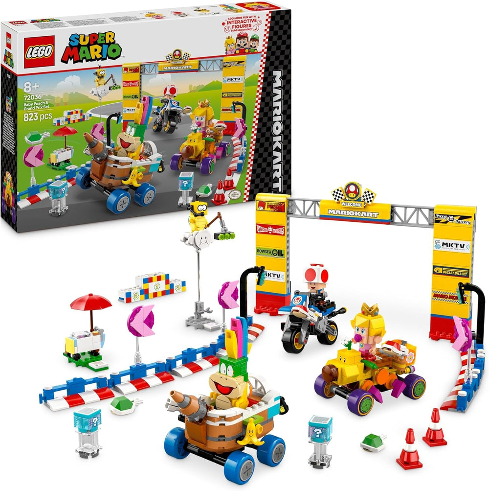 LEGO Super Mario: Mario Kart – Toad’s Garage Set, Nintendo Mechanic Toy with 2 Blue Toad Character Figures for Independent Play, Birthday Gift for Boys, Girls and Gamers Aged 8 Plus 72035