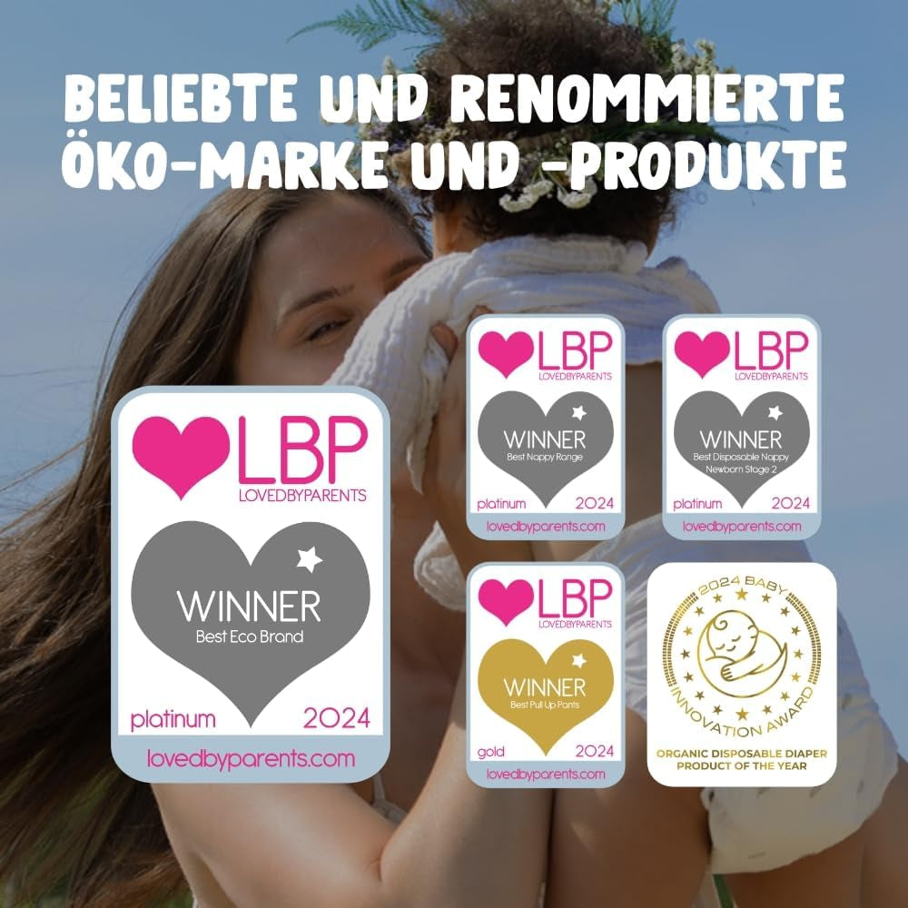 Scutece ecologice Eco by Naty Baby Eco Diapers - scutece organice premium, ecologice, fabricate din materiale pe bază de plante, ideale pentru pielea sensibilă a bebelușilor (mărimea 5 - 80 de bucăți)