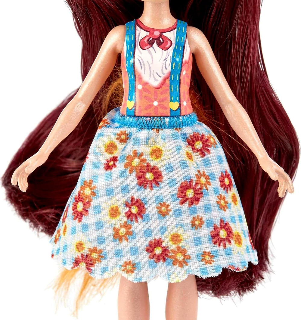 Enchantimals HCF81 - Felicity Fox și sora ei mai mică (aprox. 15 cm și aprox. 10 cm) și 2 figurine animale, fustă detașabilă și accesorii, cadou excelent pentru copiii cu vârsta de 3 ani și peste