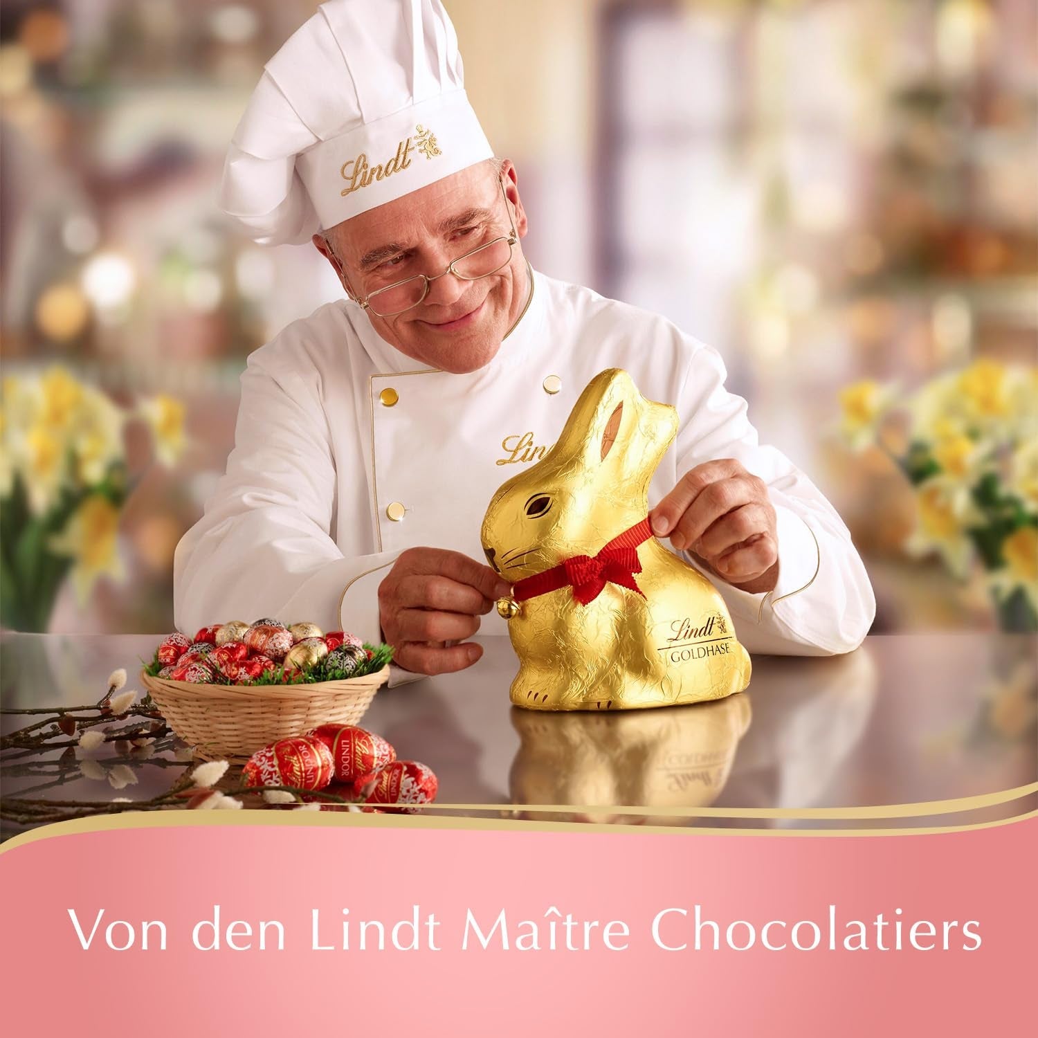 Lindt Micii Prieteni de Paște cu Ciocolată | 2 x 100 g | 10 Prieteni Distractivi de Paște Lindt | Cremă Fină Dublă de Lapte în Ciocolată cu Lapte Alpină | Ouă de Paște pentru Copii | Cadou de Ciocolată