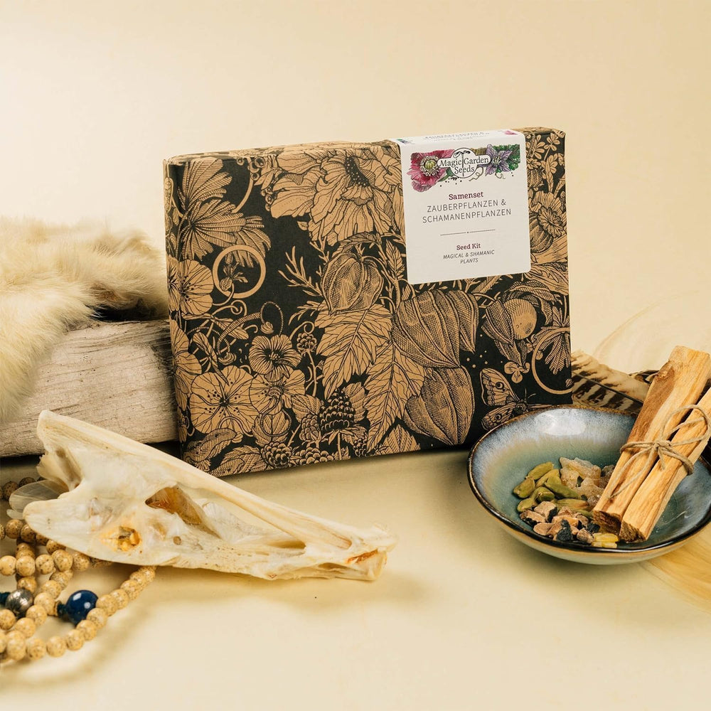 Magic Garden Seeds - Zauber- & Schamanenpflanzen - Samen Geschenk Set Mit 5 Magischen Kräutern Für Magie Im Garten - Kräuter Anzuchtset Mit Alraune, Bauerntabak, Salbei, Bilsenkraut Und Habichtskraut
