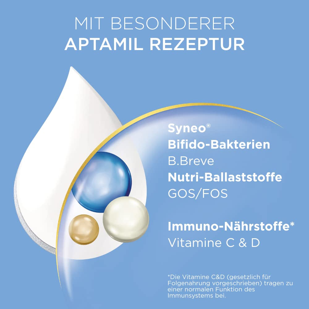 Aptamil Care 2 – Lapte de continuare după 6 luni, cu Omega 3 și 6, DHA și ARA, fără ulei de palmier, hrană pentru bebeluși, lapte praf, 1 x 800 g (pachet de 3)