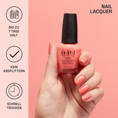 Lac de unghii OPI Nail Lacquer în nuanțe de negru și maro – Oja cu uscare rapidă, rezistentă la ciobire și de lungă durată – durează până la 7 zile – cu pensulă ProWide extra-lată
