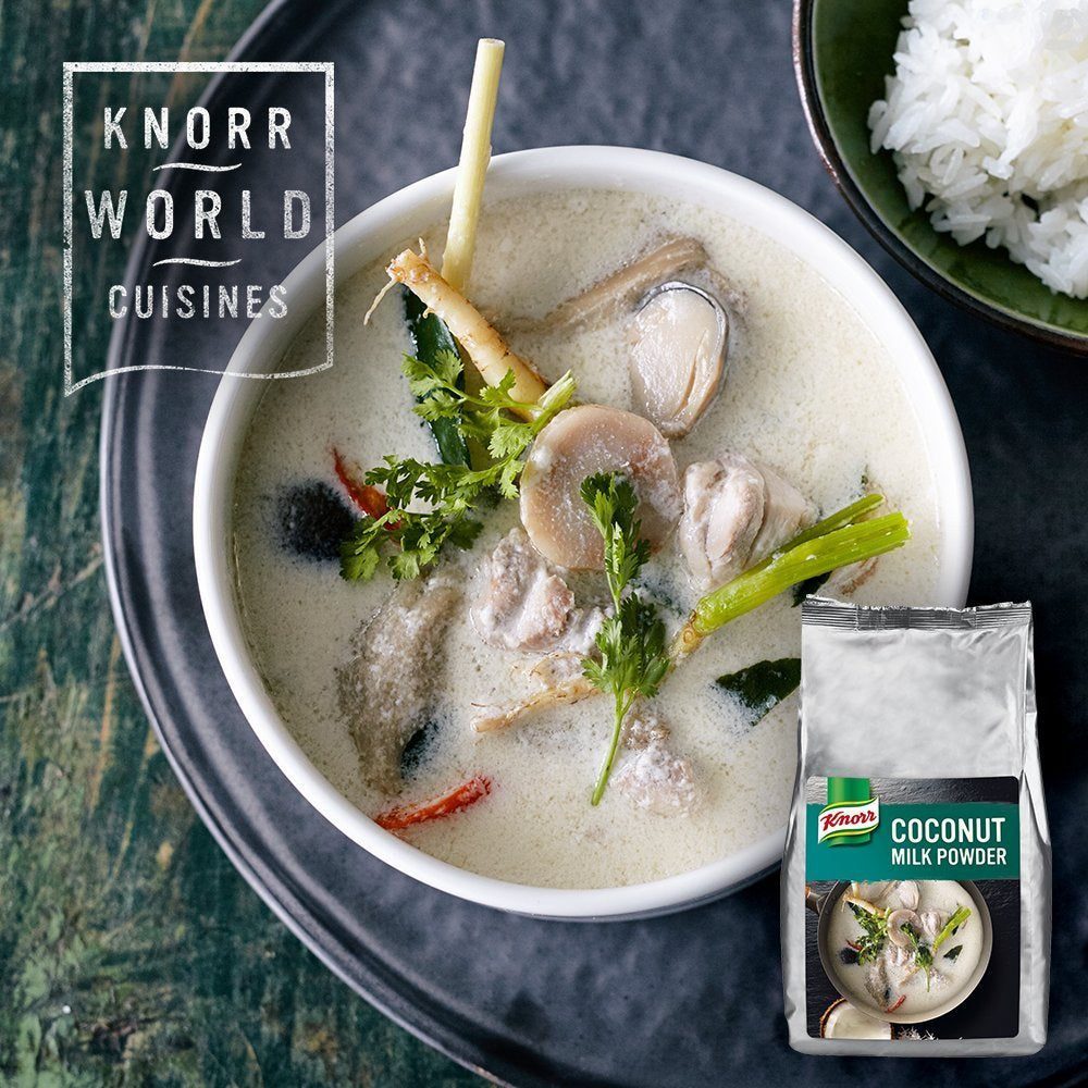 Knorr Kokosmilch Pulver (Milk Powder aus 20 frischen Kokosnüssen, ergibt 6,6 Liter Kokosmilch) 1er Pack (1 x 1 kg)