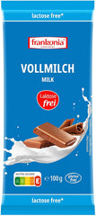 frankonia CHOCOLAT Ciocolată integrală cu lapte fără lactoză și gluten, 100 g